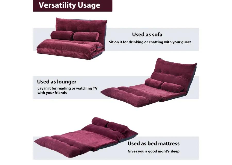 Merax Lazy Sofa Adjustable Folding Futon Sofa