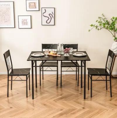 5-Piece Dining Table Set for 4 with Kitchen Table and 4 Dining Chairs