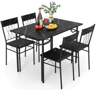 5-Piece Dining Table Set for 4 with Kitchen Table and 4 Dining Chairs