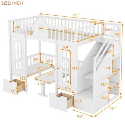 Merax Bunk Bed with Table