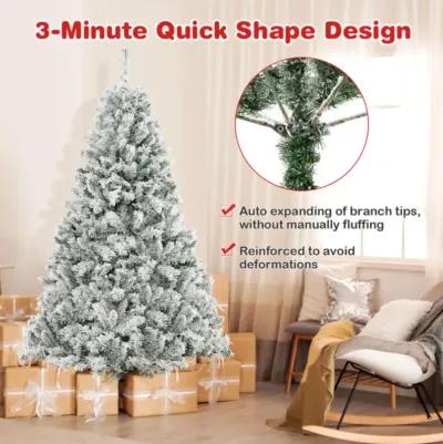 Hivvago 6/7/8 Feet Artificial Xmas Tree 3-Minute Quick Shape