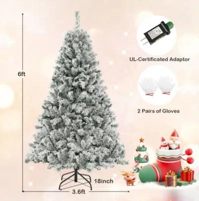 Hivvago 6/7/8 Feet Artificial Xmas Tree 3-Minute Quick Shape