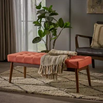 Mid-Century Tufted Ottoman with Versatile Comfort