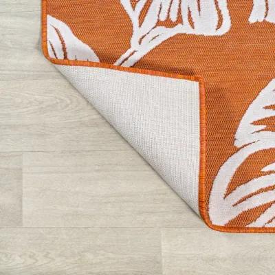 Tobago High-Low Two Tone Monstera Leaf Area Rug