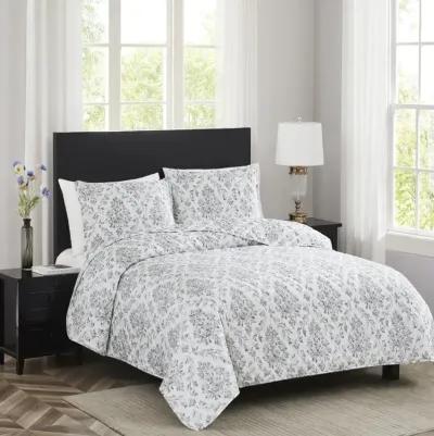 RT Designers Collection Melrose Skyler 3-Pieces Elegant Stitched Quilt Set OB Queen Multicolor