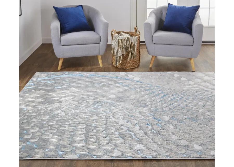 Azure 3403F Blue/Silver/Gray 3'11" X 6' Rug