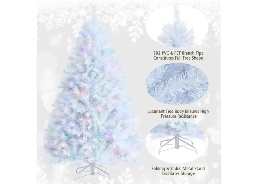 Iridescent Tinsel Artificial Christmas Tree with 1156 Branch Tips