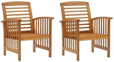 vidaXL Garden Chairs 2 pcs Solid Acacia Wood