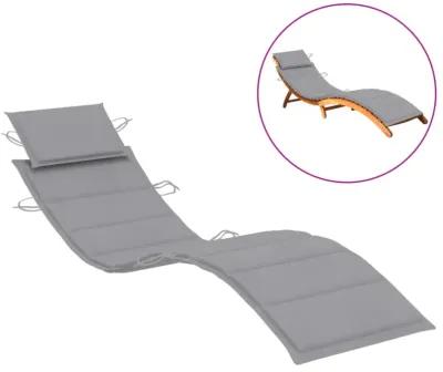 vidaXL Sun Lounger Cushion Gray 73.2"x22.8"x1.6"