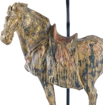 Dynasty Horse Table Lamps Pair