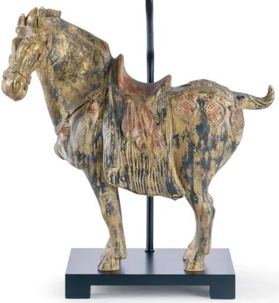 Dynasty Horse Table Lamps Pair