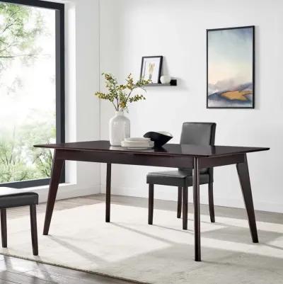 Modway - Oracle 69" Rectangle Dining Table Cappuccino