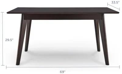 Modway - Oracle 69" Rectangle Dining Table Cappuccino