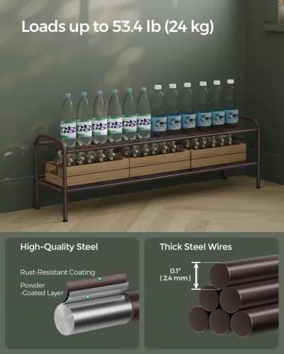 Wide 2-Tier Metal Shoe Rack