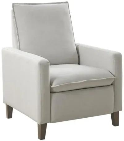 Belen Kox Upholstered Manual Push Back Recliner, Ivory, Belen Kox