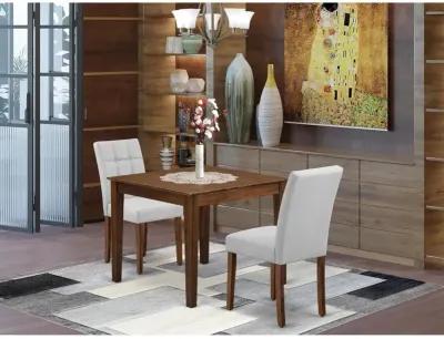 3 Piece Dining Room Table Set consists A Wooden Table