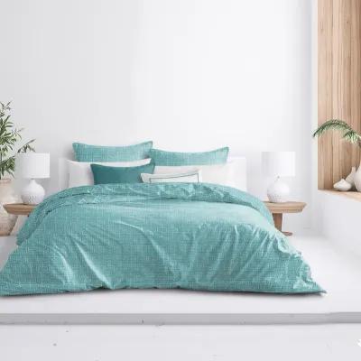 6ix Tailors Fine Linens Bishop Turquoise Duvet Cover Set