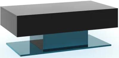 Modern LED Coffee Table with 20 Color LED Lights and 2 Storage Drawers