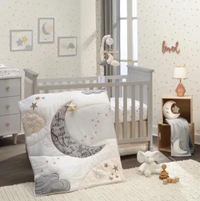 Lambs & Ivy Goodnight Moon 3-Piece Celestial Nursery Baby Crib Bedding Set