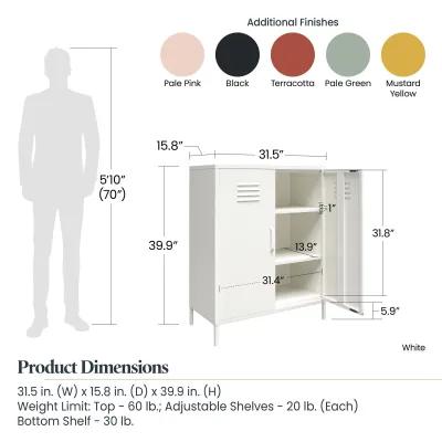 Shadwick 2 Door Metal Locker Storage Cabinet