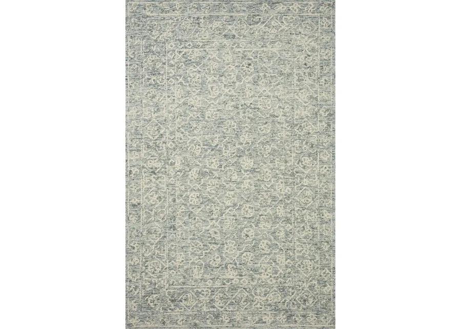 Cecelia CEC01 Ocean/Ivory 5' x 7'6" Rug