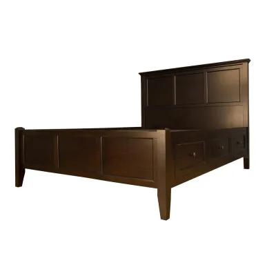 Belen Kox Dark Mahogany Queen Storage Bed, Belen Kox