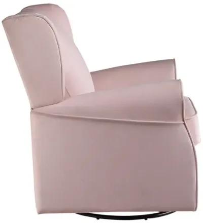 Tamaki Swivel Chair with Glider, Pink Fabric