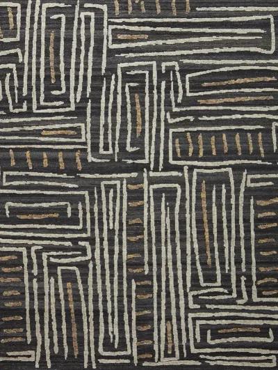 Naomi NAO05 Charcoal/Natural 2' x 3' Rug