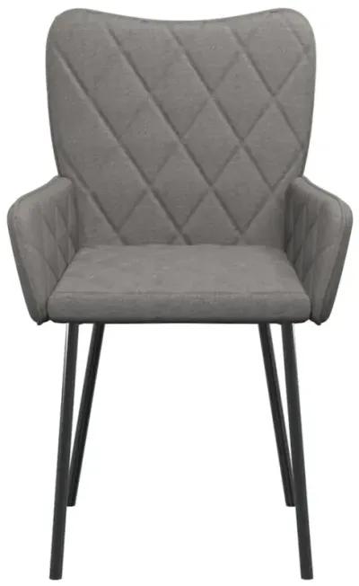 Dining Chairs 2 pcs Light Gray Fabric