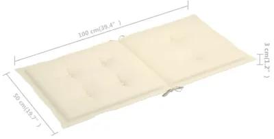 vidaXL Garden Chair Cushions 6 pcs Cream 39.4"x19.7"x1.6"