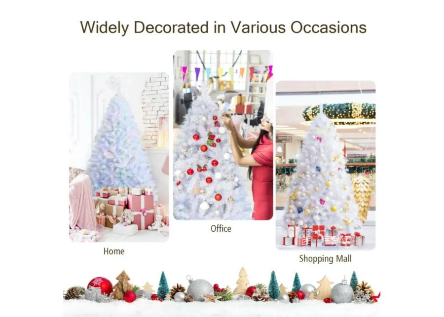 Iridescent Tinsel Artificial Christmas Tree with 1156 Branch Tips