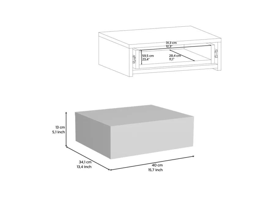 Ivor Floating Nightstand, Modern Wall-Mounted Bedside Shelf with Drawer