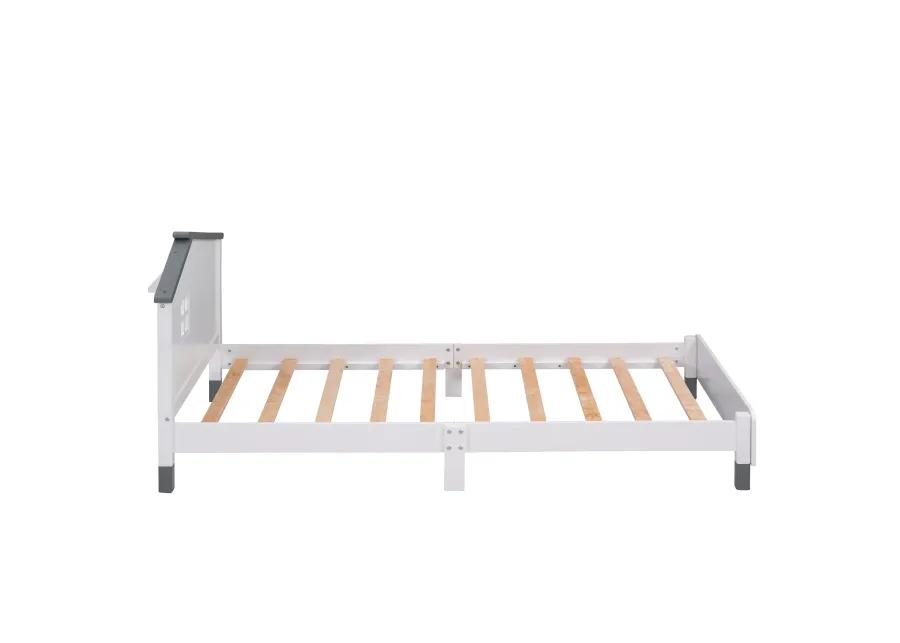 Merax Wood Platform Bed with House-shaped Headboard