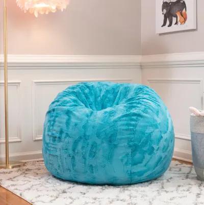 Jaxx Saxx 3 Foot Bean Bag Chair - Faux Fur - Fun Colors