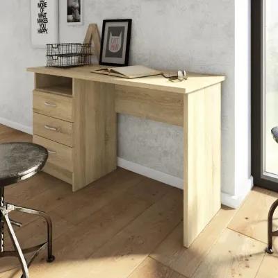 Tvilum Whitman Desk with 3 Drawers, Oak Structure