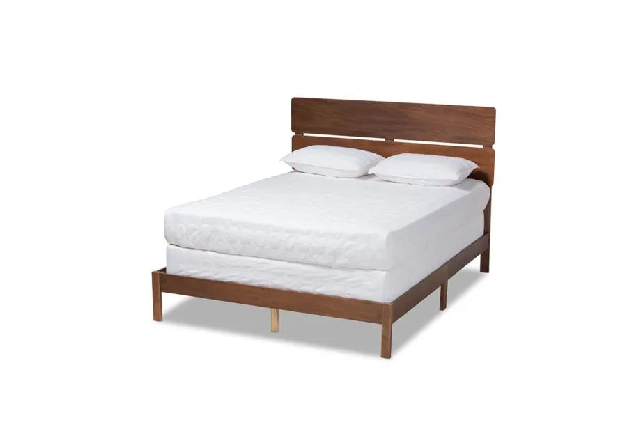 Baxton Studio Anthony Modern and Contemporary Walnut Brown Finished Wood Full Size Panel Bed