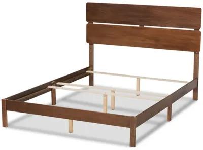 Baxton Studio Anthony Modern and Contemporary Walnut Brown Finished Wood Full Size Panel Bed