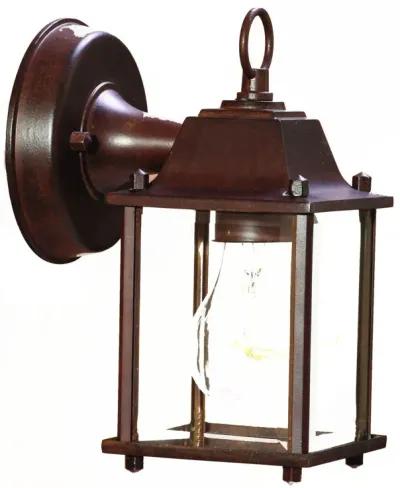 Homezia Dark Brown Hanging Glass Lantern Wall Light