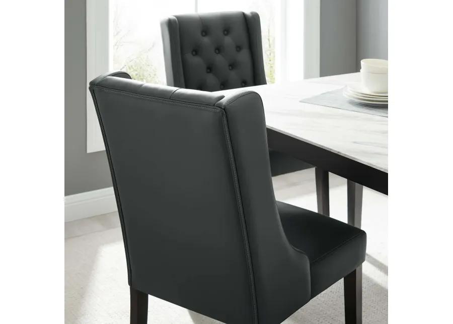 Baronet Button Tufted Vegan Leather Dining Chair