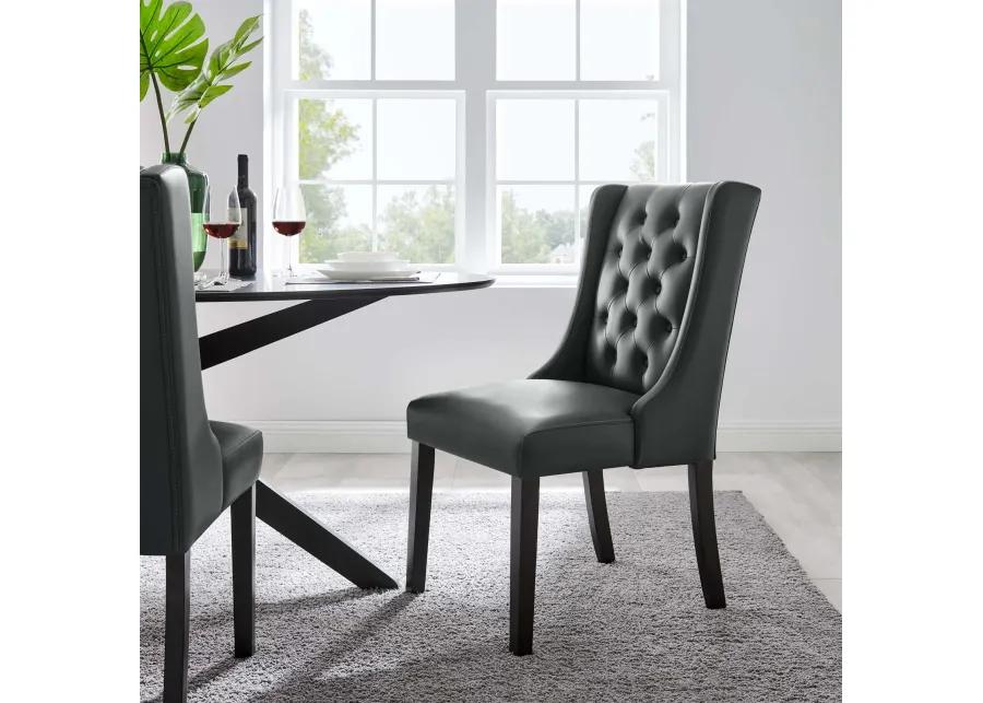 Baronet Button Tufted Vegan Leather Dining Chair