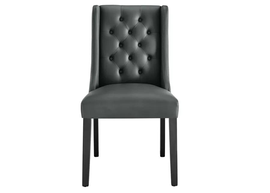 Baronet Button Tufted Vegan Leather Dining Chair