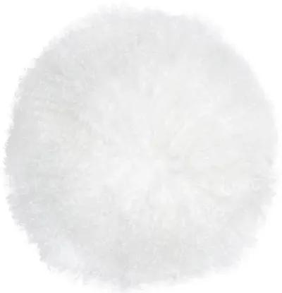 New Zealand White Sheepskin 16 Inch Round Pillow