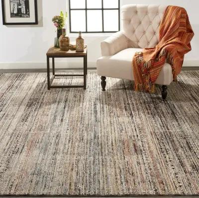 Caprio 3959F Ivory/Gray/Black 2'6" x 10' Rug