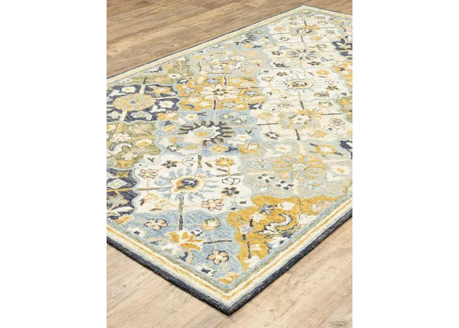 Alfresco 2'6" x 8' Blue Rug