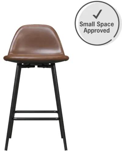 REALROOMS Brandon Upholstered Counter Height Bar Stool