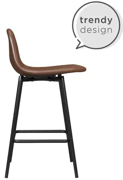 REALROOMS Brandon Upholstered Counter Height Bar Stool