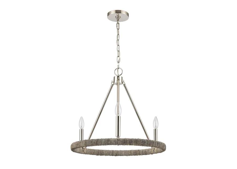 Abaca 20" Wide 3-Lt Chandelier