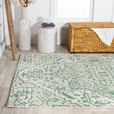 Estrella Bohemian Medallion Textured Weave Indoor/Outdoor Area Rug