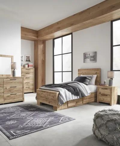 Hyanna Twin Panel Bed with 1 Side Storage