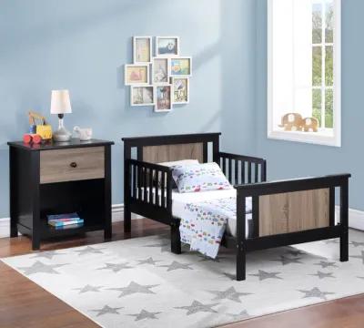 Connelly Reversible Panel Toddler Bed Vintage Walnut